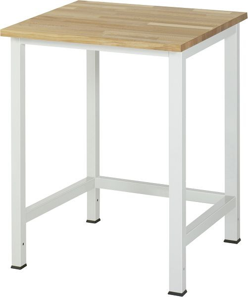 Stół roboczy RAU seria 900, płyta z litego drewna bukowego, 750x825x800 mm, 03-900-1-B25-07.12