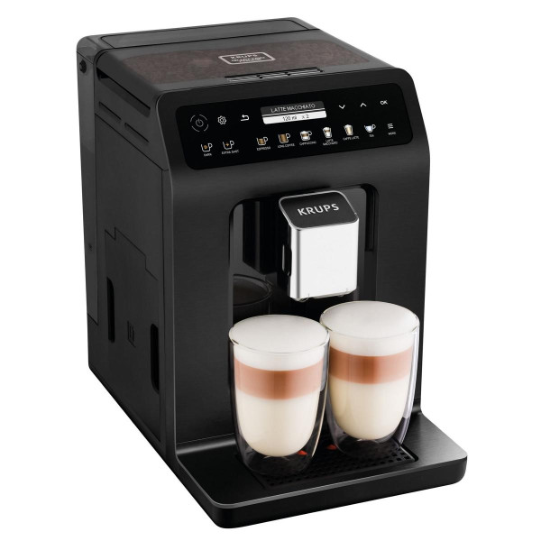 Krups kaffemaskine dobbelt cappuccino Evidence Plus EA8948, sort metallic, EA8948