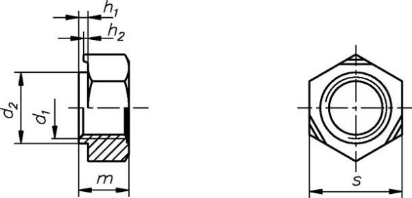 Dresselhaus zeskant lasmoeren A2, DIN 929, afmeting: M8, VE: 1000 stukjes, 0336300000800000000001