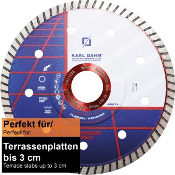 Disc de tăiat cu diamant Karl Dahm Terrier Red Ø 230 mm, 50274