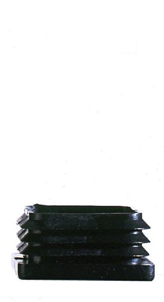 KLW propper til firkantrør 40x40x2 mm lavet af sort plast, 03 / KU-S-40x40