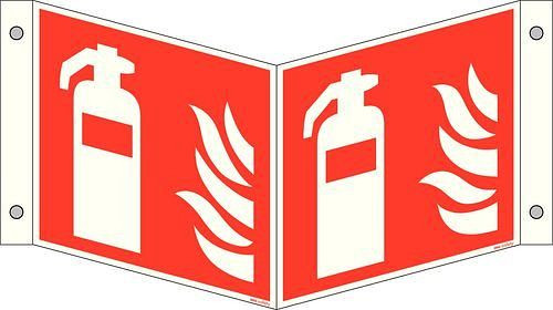Odznak DENIOS "hasicí přístroj", ISO, hliník, LN, 200 x 200 mm, počet kusů, počet kusů: 219-127