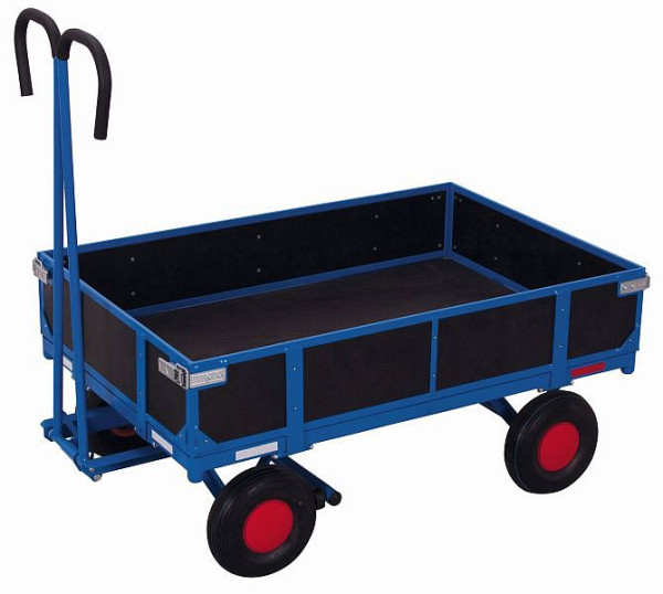 VARIOfit ruční plošinový vozík s boční stěnou, vnější rozměry: 1 135 x 730 x 1 200 mm (ŠxHxV), zu-15101