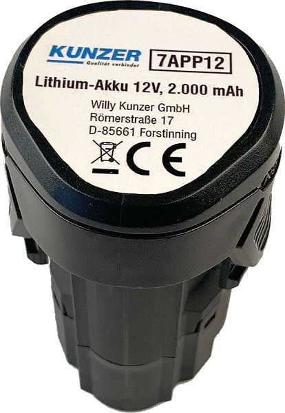Kunzer lithium batteri 12V, 2.000 mAh, 7APP12
