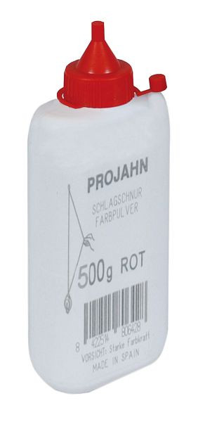 Frasco de pó de cor Projahn 500g vermelho para rolo de linha de giz, 2394-2