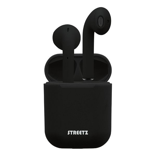 STREETZ TWS Bluetooth sluchátka do uší mikrofon 4 hodiny přehrávání, bílá, TWS-0004