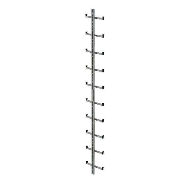 Munk Günzburger Steigtechnik enkelvoudige ladder, staal verzinkt, lengte 2,80m, 077535