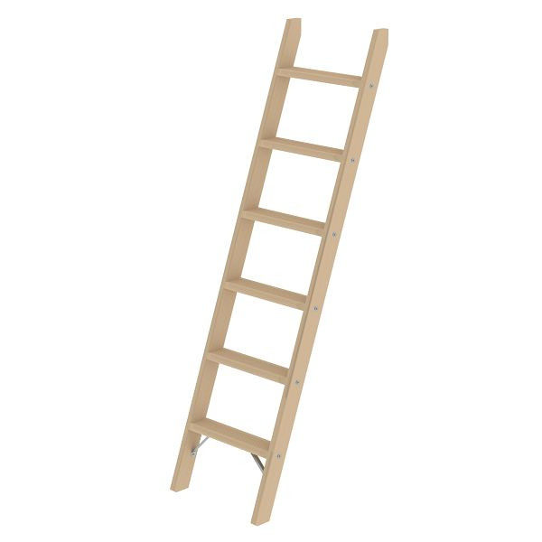 Munk Günzburger Steigtechnik eentraps ladder van hout zonder traverse 6 treden, 033706