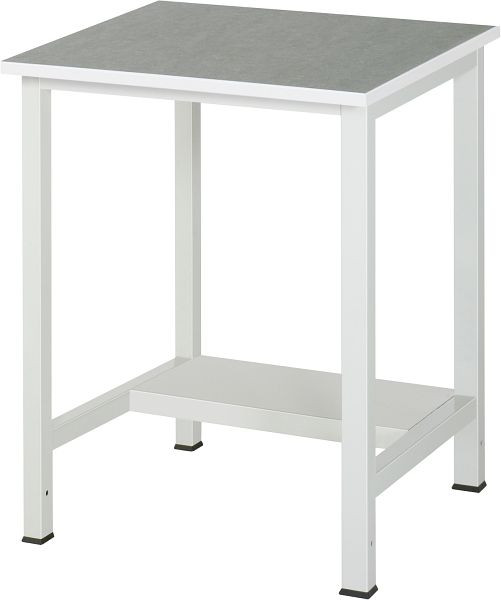 Τραπέζι εργασίας RAU σειρά 900, W750xD800xH825mm, επάνω με κάλυμμα universal/λινέλαιο, με ράφι στο κάτω μέρος, βάθους 320mm, 03-900-3-L25-07.12