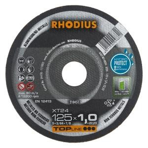Rhodius TOPline XT24 extra dunne doorslijpschijf, diameter [mm]: 125, dikte [mm]: 1, boring [mm]: 22.23, VE: 50 stuks, 210451