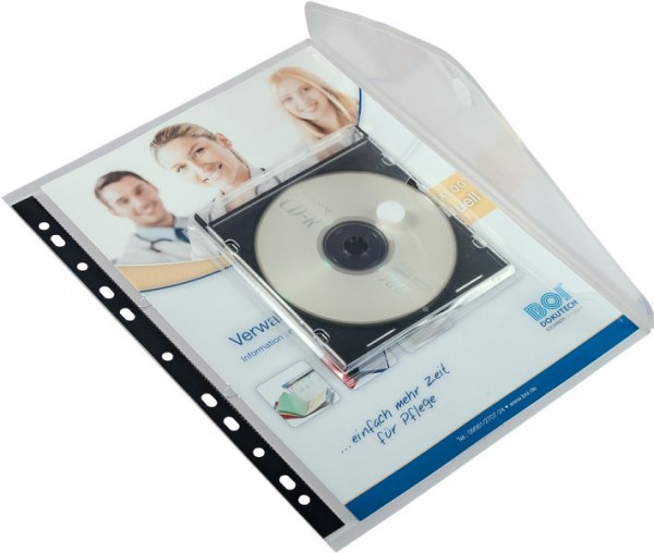 Eichner PP documentenkoffer met cd/dvd-vak, transparant, VE: 5 stuks, 9218-00682