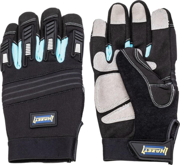 Mechanické rukavice Hazet, vysoká odolnost proti oděru díky optimální směsi syntetické kůže (dlaně) a PVC, velikost L, 1987-5L
