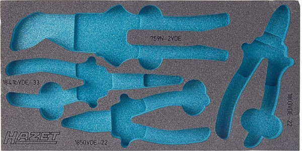 Hazet 2-komponentowa wkładka z miękkiej pianki, do 163-226/4, wymiary/długość: 342 mm x 172 mm, 163-226L
