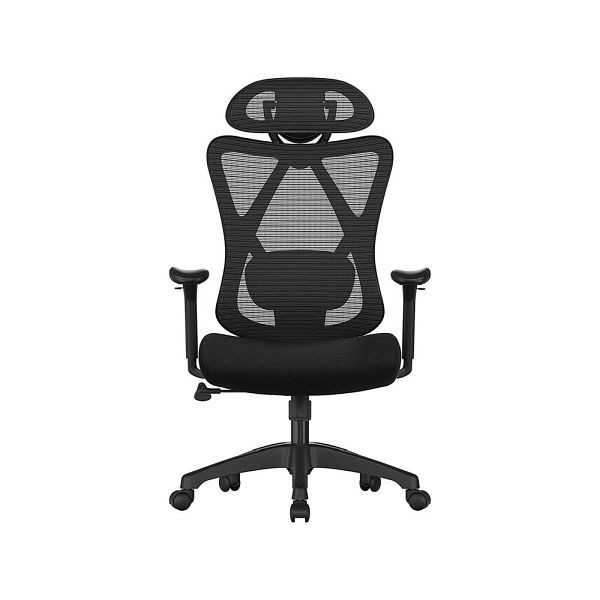 Kancelářská židle SONGMICS s nosností do 150 kg, černá, OBN063B01