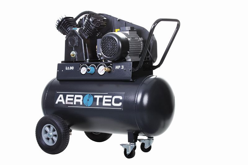 Sprężarka tłokowa sprężonego powietrza AEROTEC, smarowana olejem, 500-90 TECH, 2013240