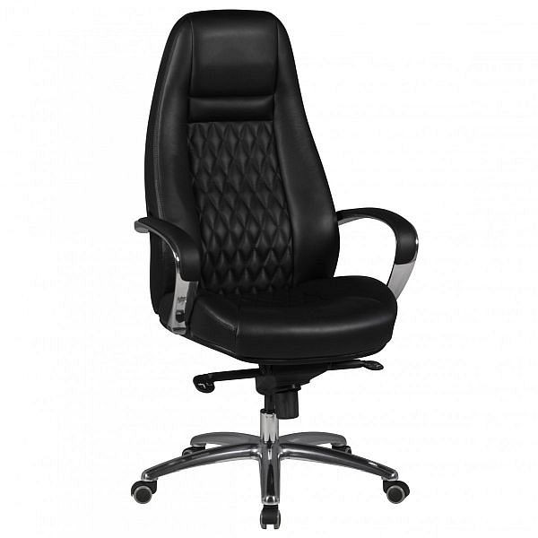 Krzesło biurowe Amstyle Austin z prawdziwej skóry, czarne, SPM1.298