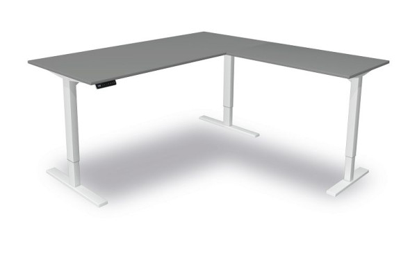 Kerkmann sidde/stå bord B 1800 x D 800 mm med påbygningselement, elektrisk højdejusterbar fra 720-1200 mm, Move 3, farve: grafit, 10382112