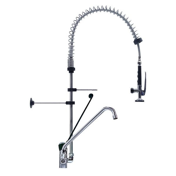 Gastro-Inox monobloková předmycí sprcha vybavená ručním ovládáním a otočným jeřábem, 700 mm, vysoký výkon, 402.110