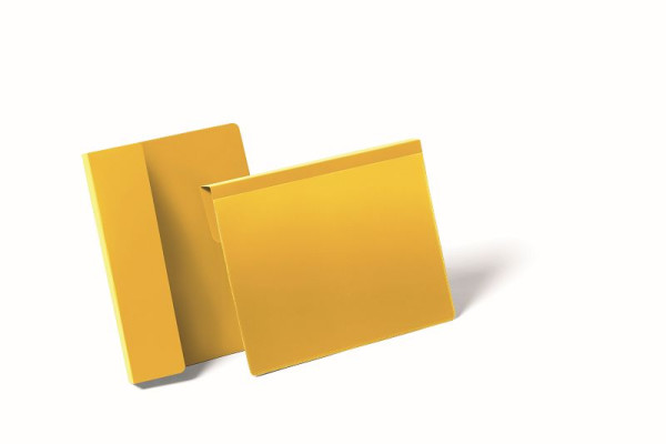 DURABLE identificatiezakje met vouw, geel, A5 liggend, verpakking van 50, 172204