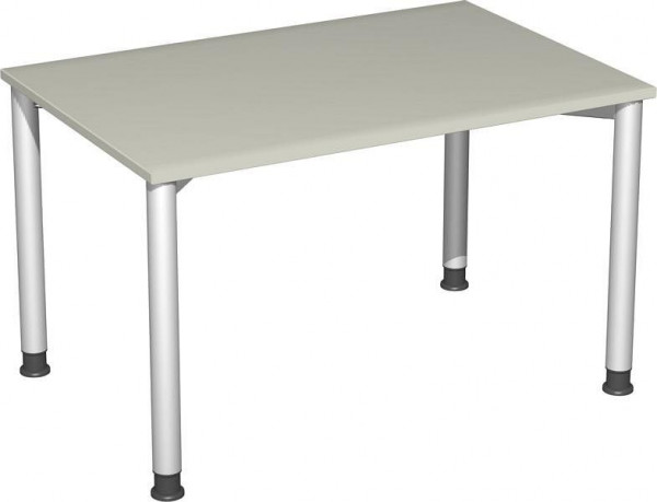 geramöbel skrivebord højdejusterbar, 1200x800x680-800, lys grå/sølv, S-555102-LS
