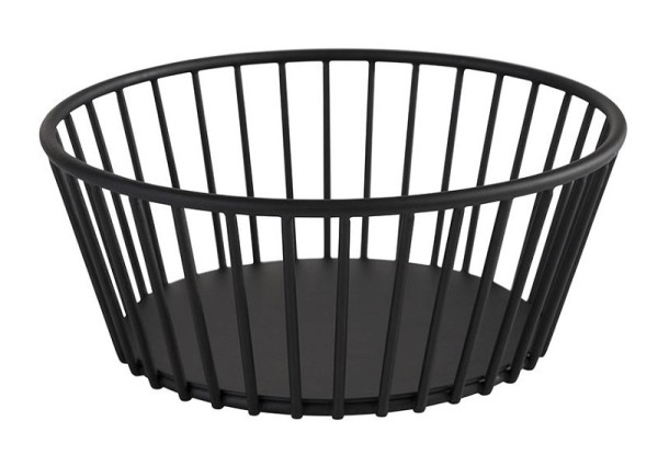 Košík APS -URBAN-, Ø 17 cm, výška: 7 cm, kov, černý, 30410