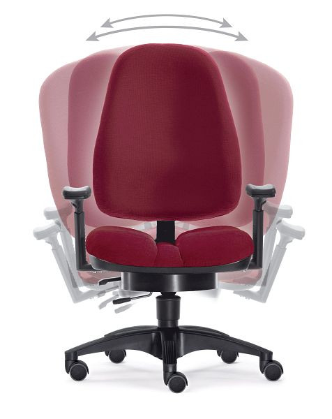 SITWELL MISTER SITWELL, bordowy, krzesło biurowe bez podłokietników, PM-87.100-M-90-104-00-44-10