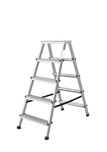 VaGo-Tools Ladder, trapladder, vouwladder, tweezijdige huishoudladder, 2x5 treden, AML-250_kv