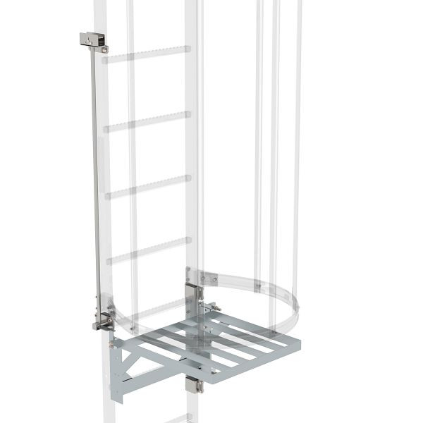 Munk Günzburger Steigtechnik nooddaalladder aluminium blank 12 sporten voor vaste ladders, 062446