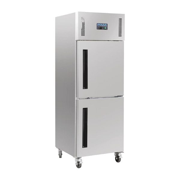 Polar freezer aço inoxidável com porta dividida 600L, CW194
