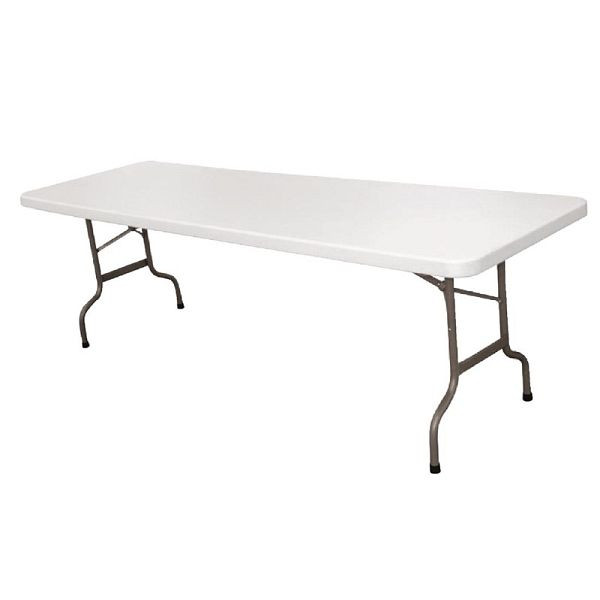 Bolero suorakaiteen muotoinen taitettava pöytä valkoinen 244cm, CF375