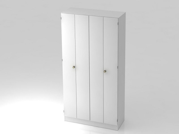 Skříňka Hammerbacher skládací dveře 5OH, základní panel, pruhované madlo bílá/bílá, 100x42x200,4 cm (ŠxHxV), V6900/Š/Š/SG