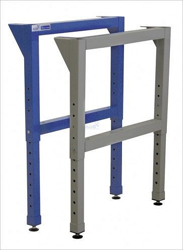 Noga stołu warsztatowego ADB, regulowana wysokość, H600-1000 x D700 mm, regulowana wysokość, niebieska, RAL 5012, 42539