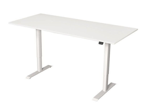 Τραπέζι καθίσματος/στάσης Kerkmann W 1800 x D 800 mm, ηλεκτρικά ρυθμιζόμενο ύψος από 720-1200 mm, λευκό, 10360510