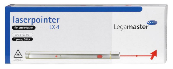Legamaster laserosoitin LX4, punainen laserpiste, 7-575700