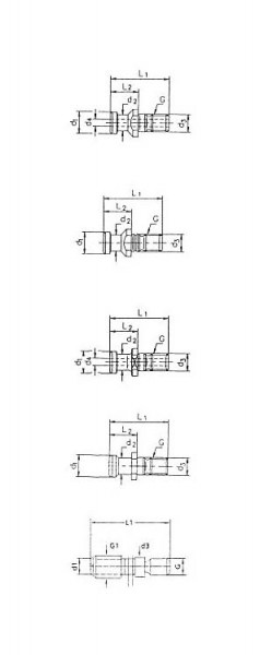 MACK húzócsapok DIN 69872 A, furattal, SK 40, M16, L= 54 mm, 13-9884A-40-54