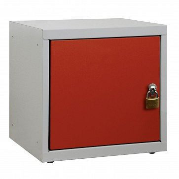 Bezpečnostní skříň ADB, rozměry korpusu dxšxv 400x400x400 mm, barva korpusu: šedá / červená, RAL 7035/3020, 41209