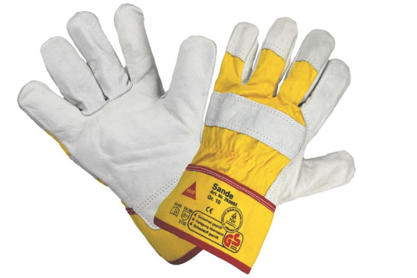 Hase Safety SANDE, 5-ramienne rękawice ochronne z pełnej skóry, rozmiar: 10, opakowanie jednostkowe: 12 par, 292002-10