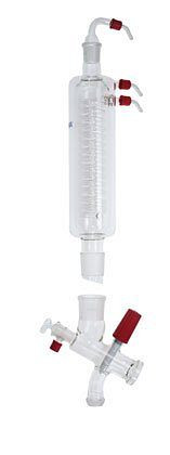 Resfriador intensivo vertical IKA com distribuidor e válvula de fechamento para destilação de refluxo, 0003744000