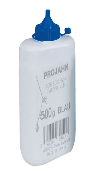 Frasco de pó de cor Projahn 500g azul para rolo de linha de giz, 2394-1