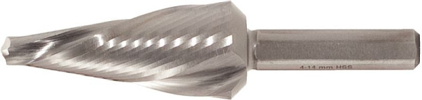 Broca de descascamento de chapa HSS KS Tools, ranhura em espiral, diâmetro 4-14 mm, 336.0024