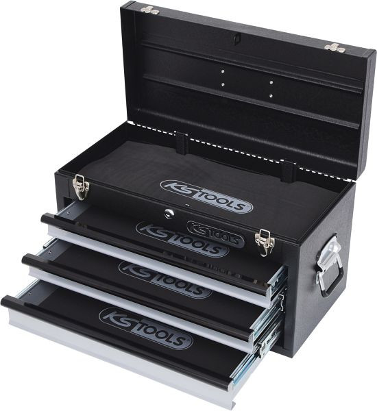 Cufă pentru scule KS Tools cu 3 sertare-negru, L508xH255xL303mm, 801.0003