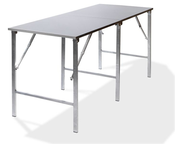 Składany stół roboczy VEBA ze stali nierdzewnej 200x80x90 cm (szer. x gł. x wys.), stal nierdzewna, 23100
