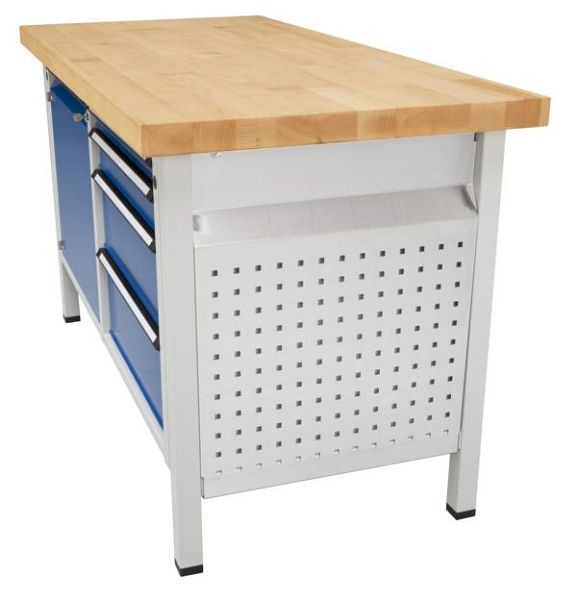 panel systemowy stołów warsztatowych ANKE; 525 x 480 mm (szer. x gł.); RAL7035; do stołów warsztatowych skrzyniowych V, VH, BL; kwadratowy otwór 10 mm; Odległość od środka do środka 38 mm, 903.710