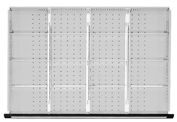 Zestaw przegródek do szuflad ANKE; do szuflady 900 x 600 mm (szer. x gł.); dla wysokości frontu 90 - 150 mm; 1/4 podziału, 902.405