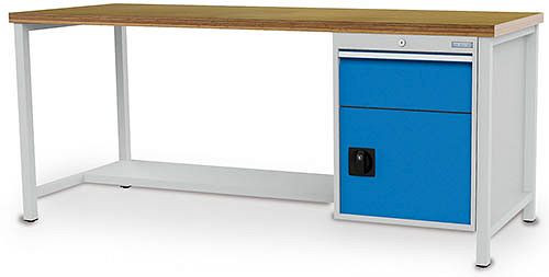 Bedrunka+Hirth laatikkotyöpöytä, R 18-24, laatikoiden lukumäärä: 1, saranoitujen ovien lukumäärä: 1, mitat mm (LxSxK): 2000 x 750 x 959, 03.19.17V9