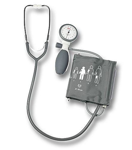 ERKA blodtryksmåler med enkeltrørsmanchet grøn manchet Superb D-ring, farve grå Switch 2.0 HOMECARE, størrelse: 20,5-28cm, 292.46893