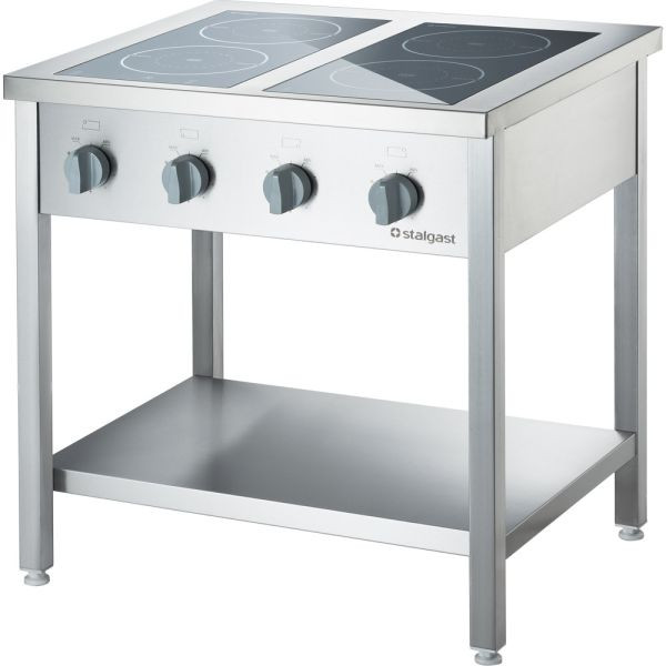 Επαγωγική κουζίνα από ανοξείδωτο χάλυβα Stalgast σειρά 700 - 4 καυστήρες (4x3,5), FS400214S