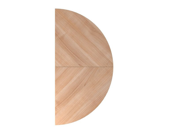 Hammerbacher aanbouwtafel 2xkwartcirkel HA160, 160 x 80 cm, blad: walnoot, 25 mm dik, aanbouwtafel met grafiet steunpoot, werkhoogte 68-76 cm, VHA160/N/G