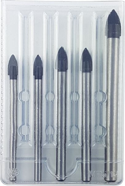 Projahn Kristalglas- en tegelborenset 5-delig 2x 6mm, 2x 8mm, 1x 10mm, 59001