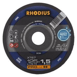 Rhodius PROline XT67 extra dunne doorslijpschijf, diameter [mm]: 125, dikte [mm]: 1.5, boring [mm]: 22.23, VE: 50 stuks, 202384